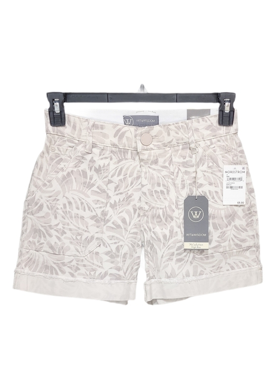Wit & Wisdom Pants - Wit & Wisdom Leaf Print Pacth Pockets 4.5" Twill Shorts High Rise Ab Solution 4